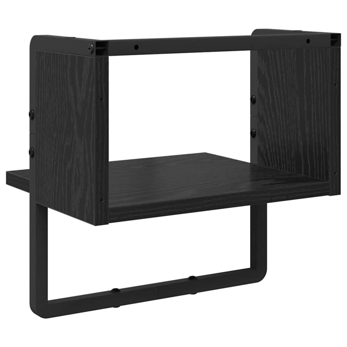 vidaXL Ράφι Τοίχου Επιτοίχιο Μαύρη Οξυά 30 x 25 x 30 cm