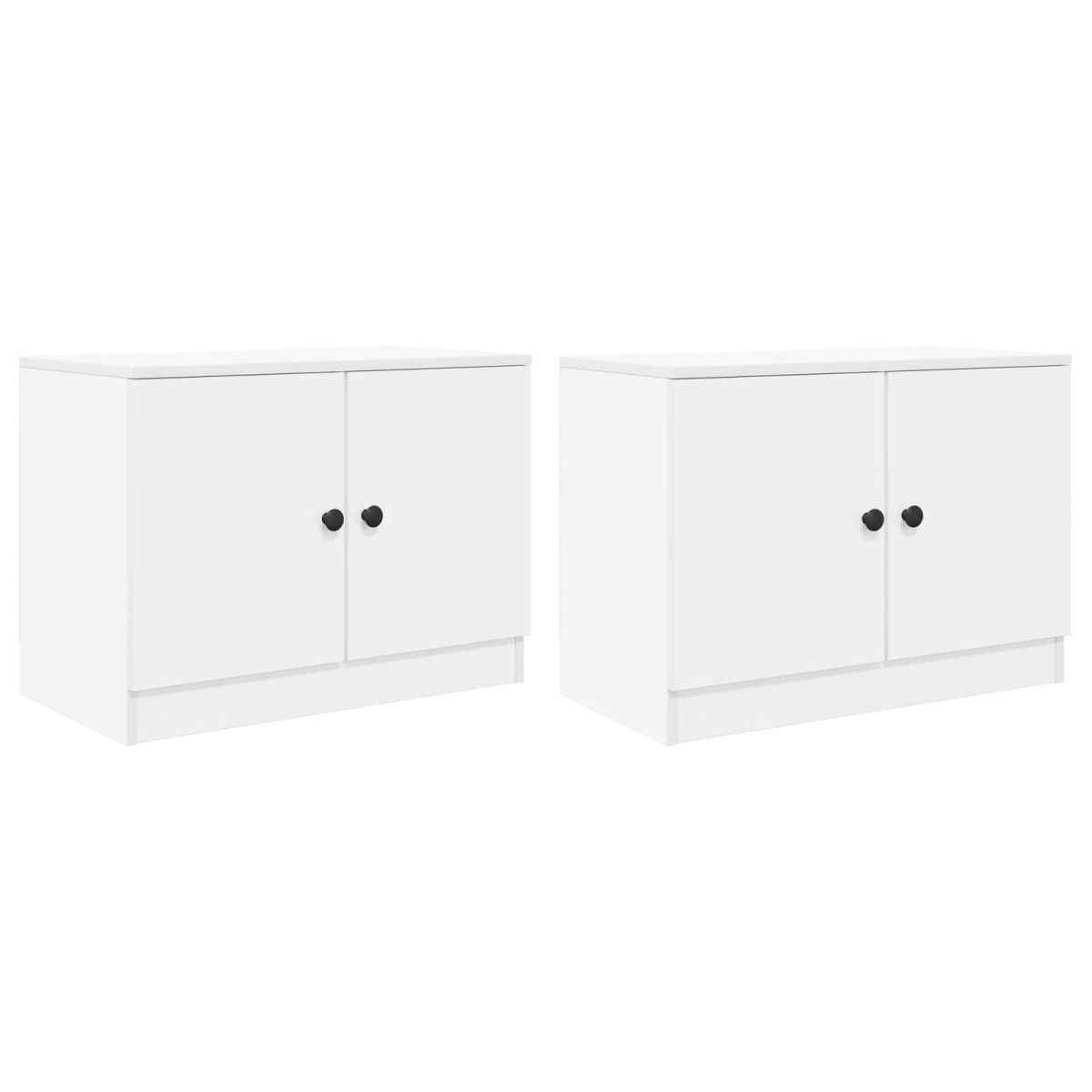 vidaXL Ντουλάπα Αποθήκευσης για Κρεβάτι σε Loft 2 τμχ. Λευκό