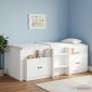 vidaXL Ντουλάπα Αποθήκευσης για Κρεβάτι σε Loft 2 τμχ. Λευκό
