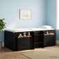 vidaXL Ντουλάπα Αποθήκευσης για Κρεβάτι σε Loft 2 τμχ. Μαύρη Δρυς