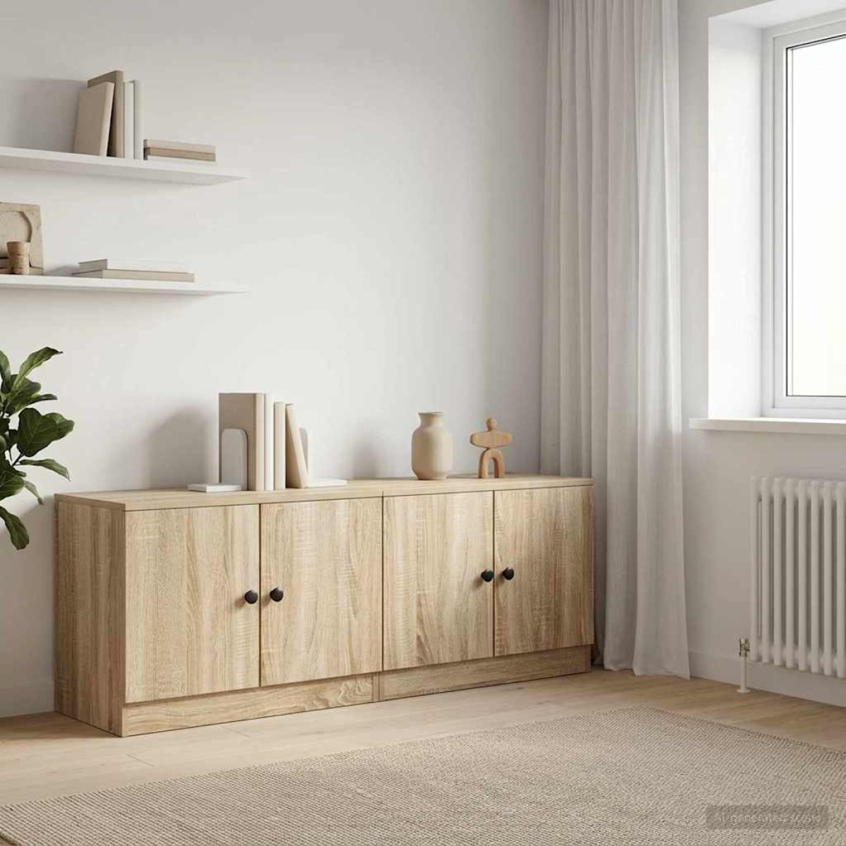 vidaXL Ντουλάπα Αποθήκευσης για Κρεβάτι σε Loft 2 τμχ. Sonoma Δρυς