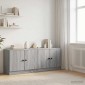 vidaXL Ντουλάπα Αποθήκευσης για Κρεβάτι σε Loft 2 τεμ. Γκρι Sonoma