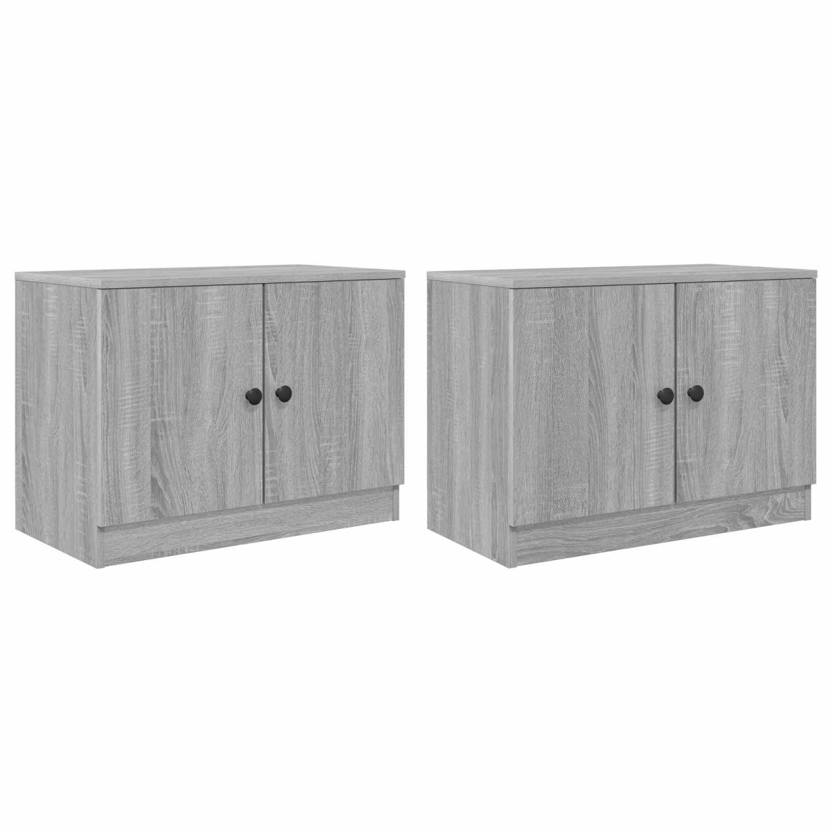 vidaXL Ντουλάπα Αποθήκευσης για Κρεβάτι σε Loft 2 τεμ. Γκρι Sonoma
