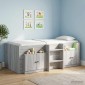vidaXL Ντουλάπα Αποθήκευσης για Κρεβάτι σε Loft 2 τεμ. Γκρι Sonoma