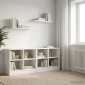 vidaXL Ντουλάπι κρεβατιού με ράφι 2 τμχ. Λευκό 66 x 33 x 48 εκ.