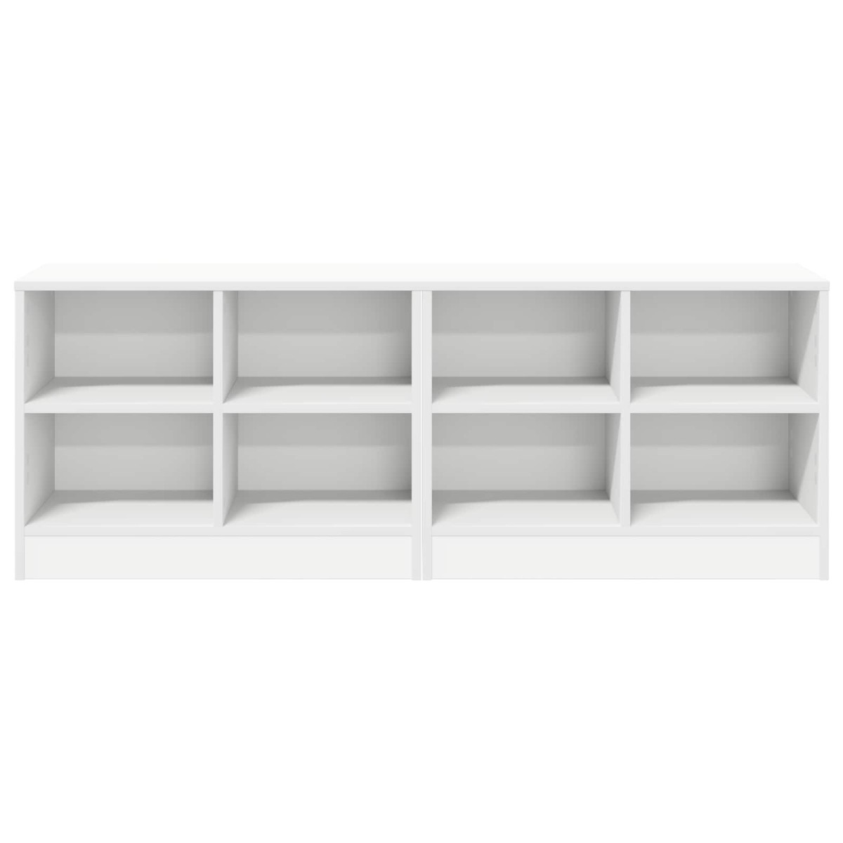 vidaXL Ντουλάπι κρεβατιού με ράφι 2 τμχ. Λευκό 66 x 33 x 48 εκ.
