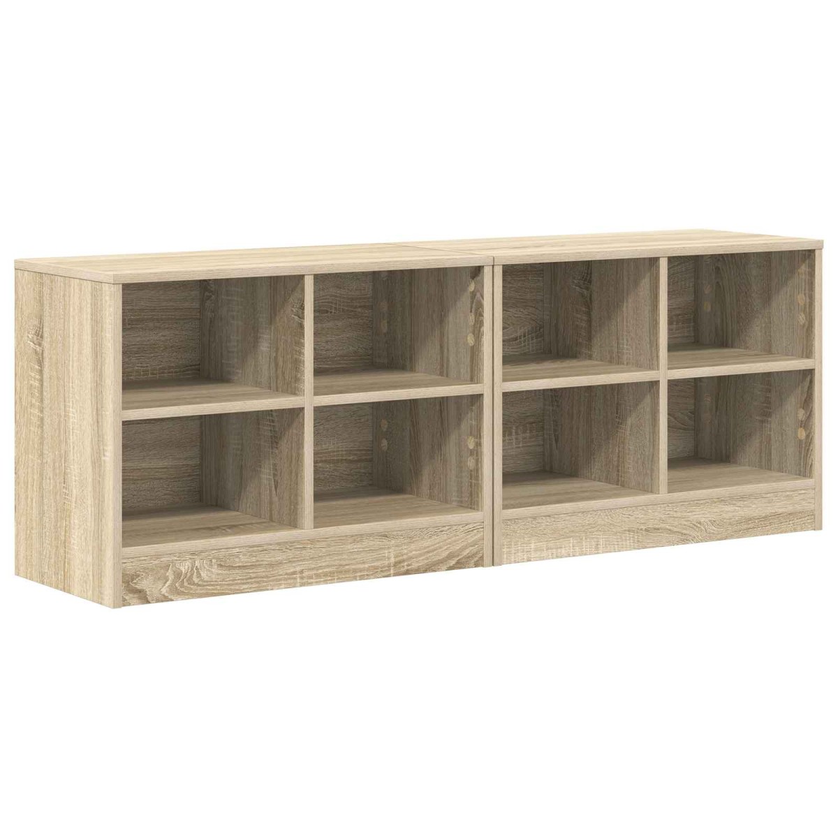 vidaXL Ντουλάπι κρεβατιού με ράφι 2 τμχ. Sonoma Δρυς 66 x 33 x 48 εκ.