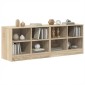 vidaXL Ντουλάπι κρεβατιού με ράφι 2 τμχ. Sonoma Δρυς 66 x 33 x 48 εκ.