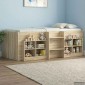 vidaXL Ντουλάπι κρεβατιού με ράφι 2 τμχ. Sonoma Δρυς 66 x 33 x 48 εκ.