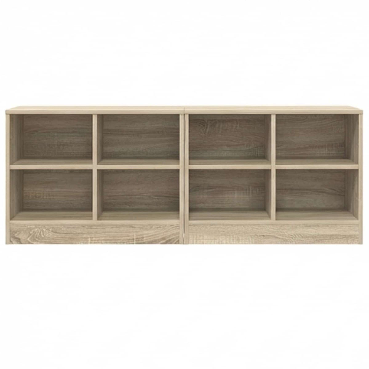 vidaXL Ντουλάπι κρεβατιού με ράφι 2 τμχ. Sonoma Δρυς 66 x 33 x 48 εκ.