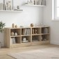 vidaXL Ντουλάπι κρεβατιού με ράφι 2 τμχ. Sonoma Δρυς 66 x 33 x 48 εκ.