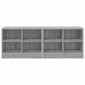 vidaXL Ντουλάπι κρεβατιού με ράφι 2 τμχ. Γκρι Sonoma 66 x 33 x 48 εκ.