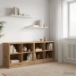 vidaXL Ντουλάπι κρεβατιού με ράφι 2 τμχ. Artisan Δρυς 66 x 33 x 48 εκ.