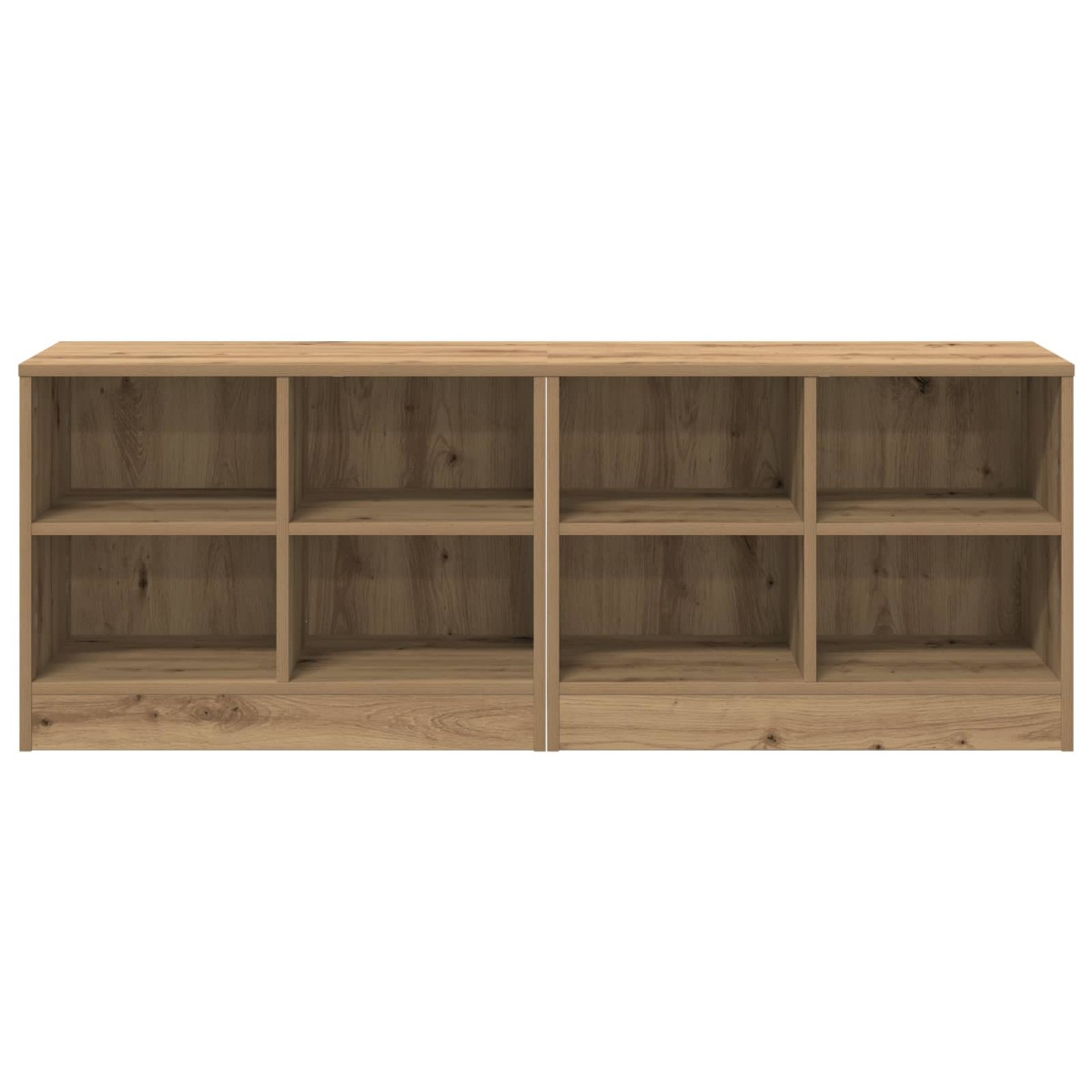 vidaXL Ντουλάπι κρεβατιού με ράφι 2 τμχ. Artisan Δρυς 66 x 33 x 48 εκ.
