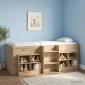 vidaXL Ντουλάπι κρεβατιού με ράφι 2 τμχ. Artisan Δρυς 66 x 33 x 48 εκ.