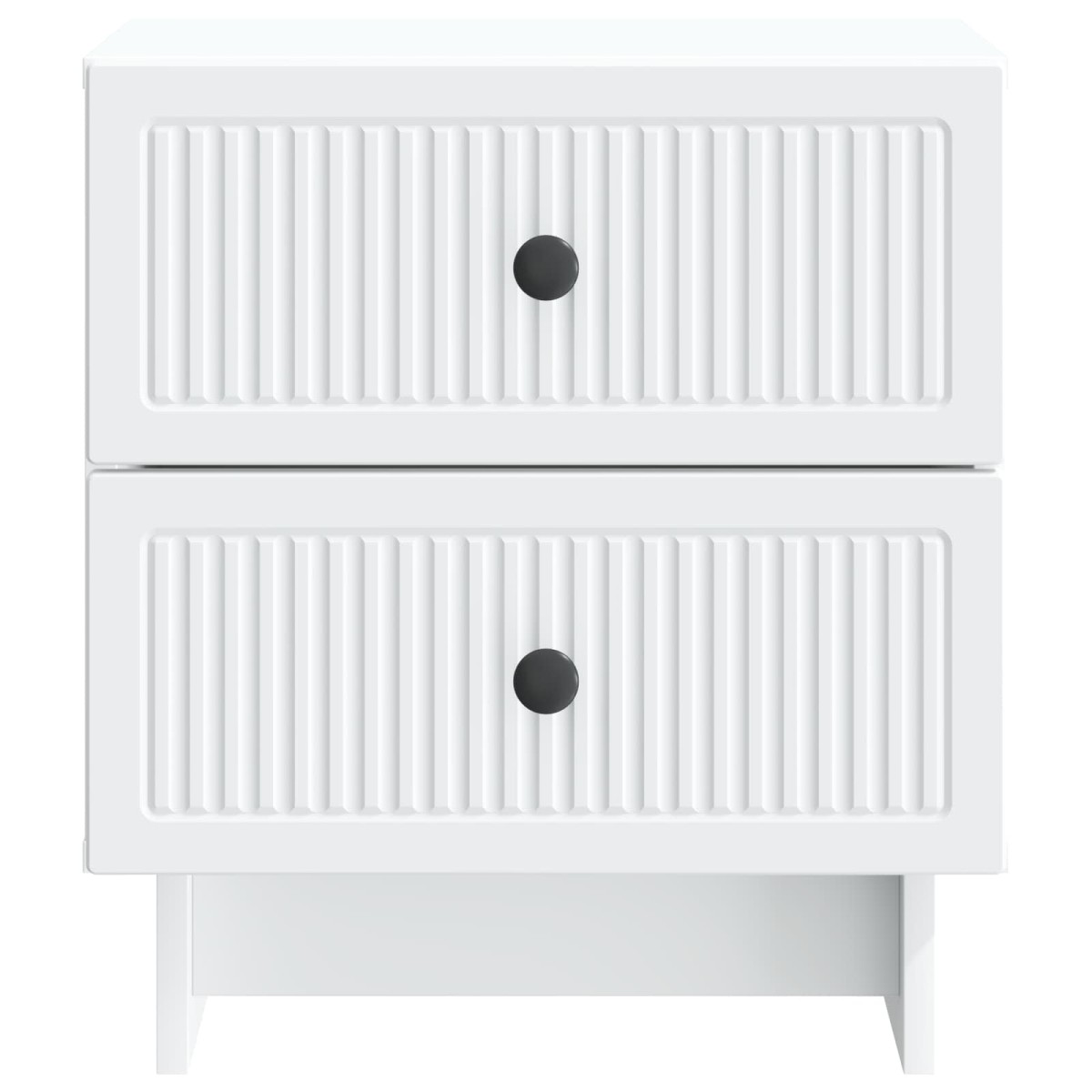 vidaXL Κομοδίνο Λευκό 43 x 34,5 x 47,5 εκ Επεξεργασμένο Ξύλο