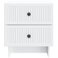 vidaXL Κομοδίνο Λευκό 43 x 34,5 x 47,5 εκ Επεξεργασμένο Ξύλο