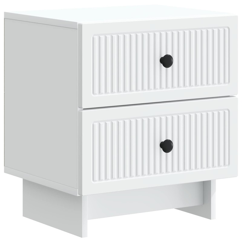 vidaXL Κομοδίνο Λευκό 43 x 34,5 x 47,5 εκ Επεξεργασμένο Ξύλο
