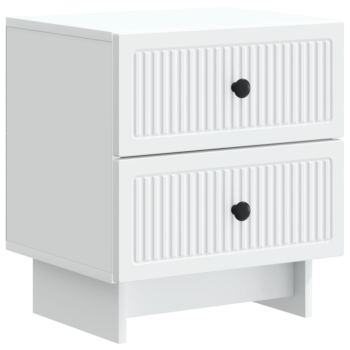 vidaXL Κομοδίνο 2 τμχ. Λευκό 43 x 34,5 x 47,5 εκ Επεξεργασμένο Ξύλο