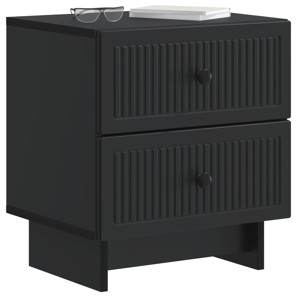 vidaXL Κομοδίνο Μαύρο 43 x 34,5 x 47,5 εκ Επεξεργασμένο Ξύλο