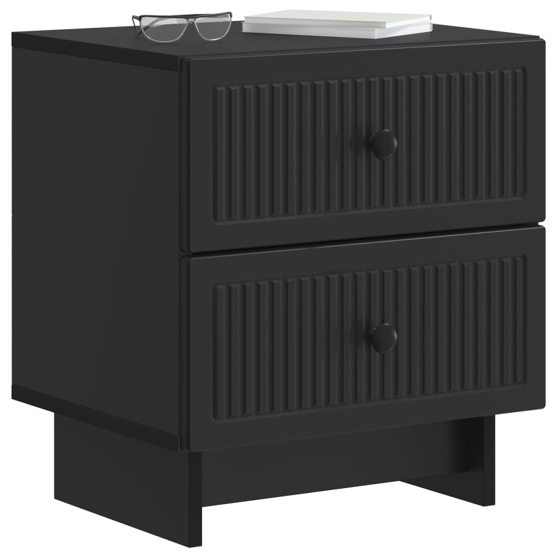 vidaXL Κομοδίνο Μαύρο 43 x 34,5 x 47,5 εκ Επεξεργασμένο Ξύλο