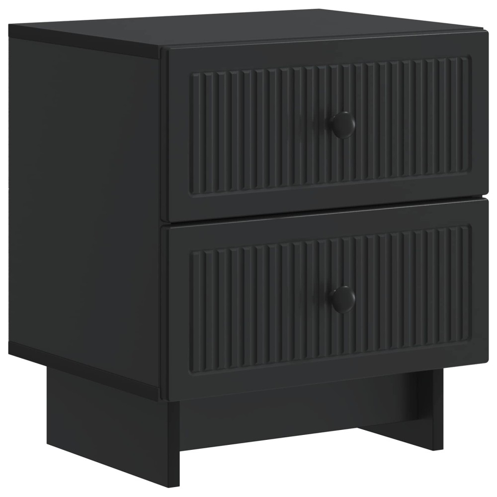 vidaXL Κομοδίνο Μαύρο 43 x 34,5 x 47,5 εκ Επεξεργασμένο Ξύλο