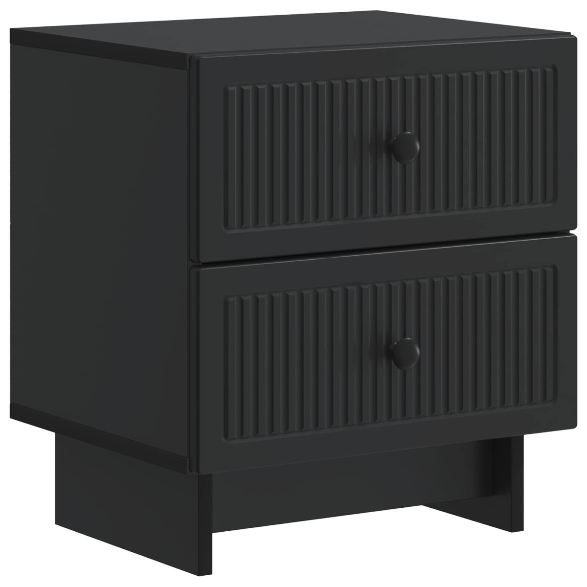 vidaXL Κομοδίνο 2 τμχ. Μαύρο 43 x 34,5 x 47,5 εκ Επεξεργασμένο Ξύλο