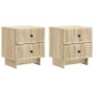 vidaXL Κομοδίνο 2 τμχ. Sonoma Δρυς 43 x 34,5 x 47,5 εκ