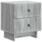 vidaXL Κομοδίνο 2 τμχ. Γκρι Sonoma 43 x 34,5 x 47,5 εκ