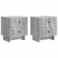 vidaXL Κομοδίνο 2 τμχ. Γκρι Sonoma 43 x 34,5 x 47,5 εκ
