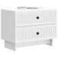 vidaXL Κομοδίνο Λευκό 62 x 34,5 x 47,5 εκ Επεξεργασμένο Ξύλο