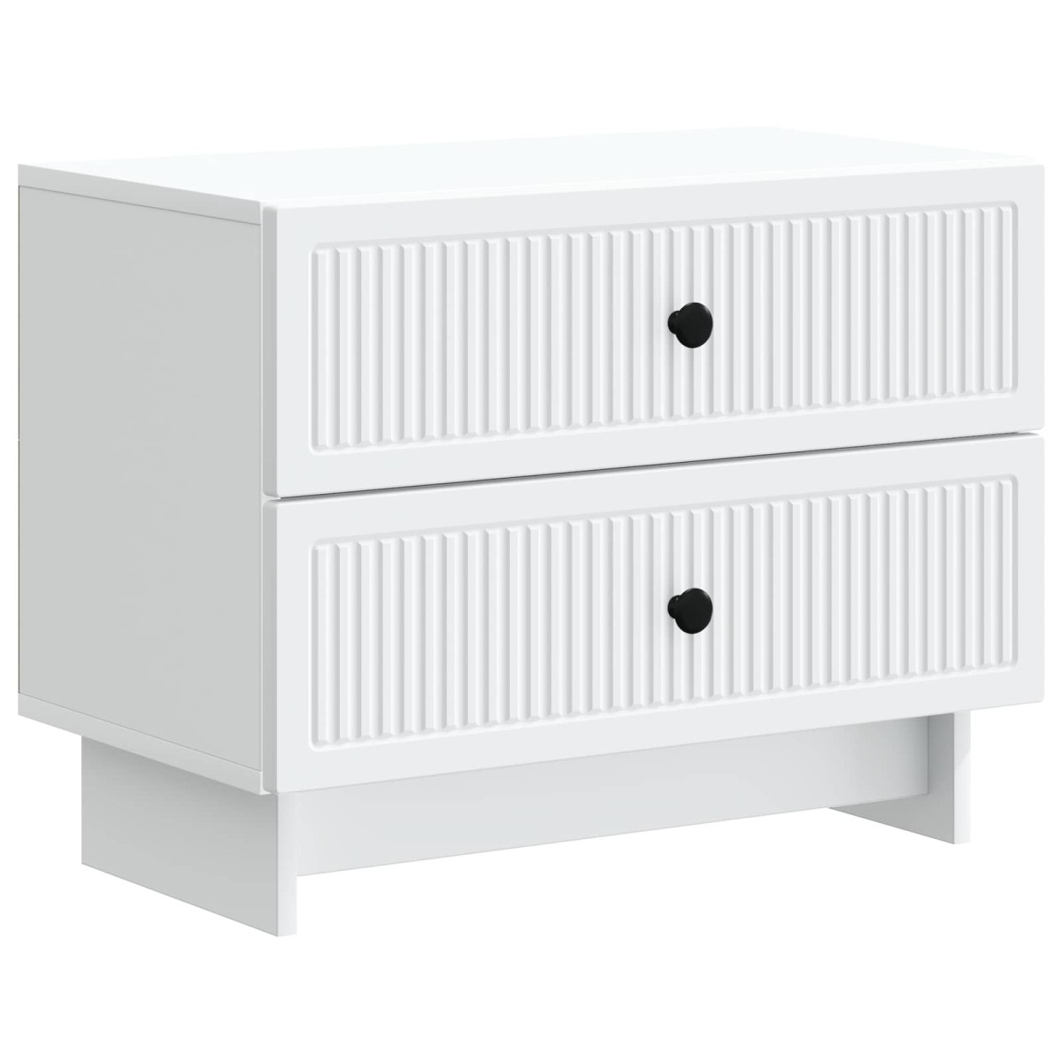 vidaXL Κομοδίνο Λευκό 62 x 34,5 x 47,5 εκ Επεξεργασμένο Ξύλο