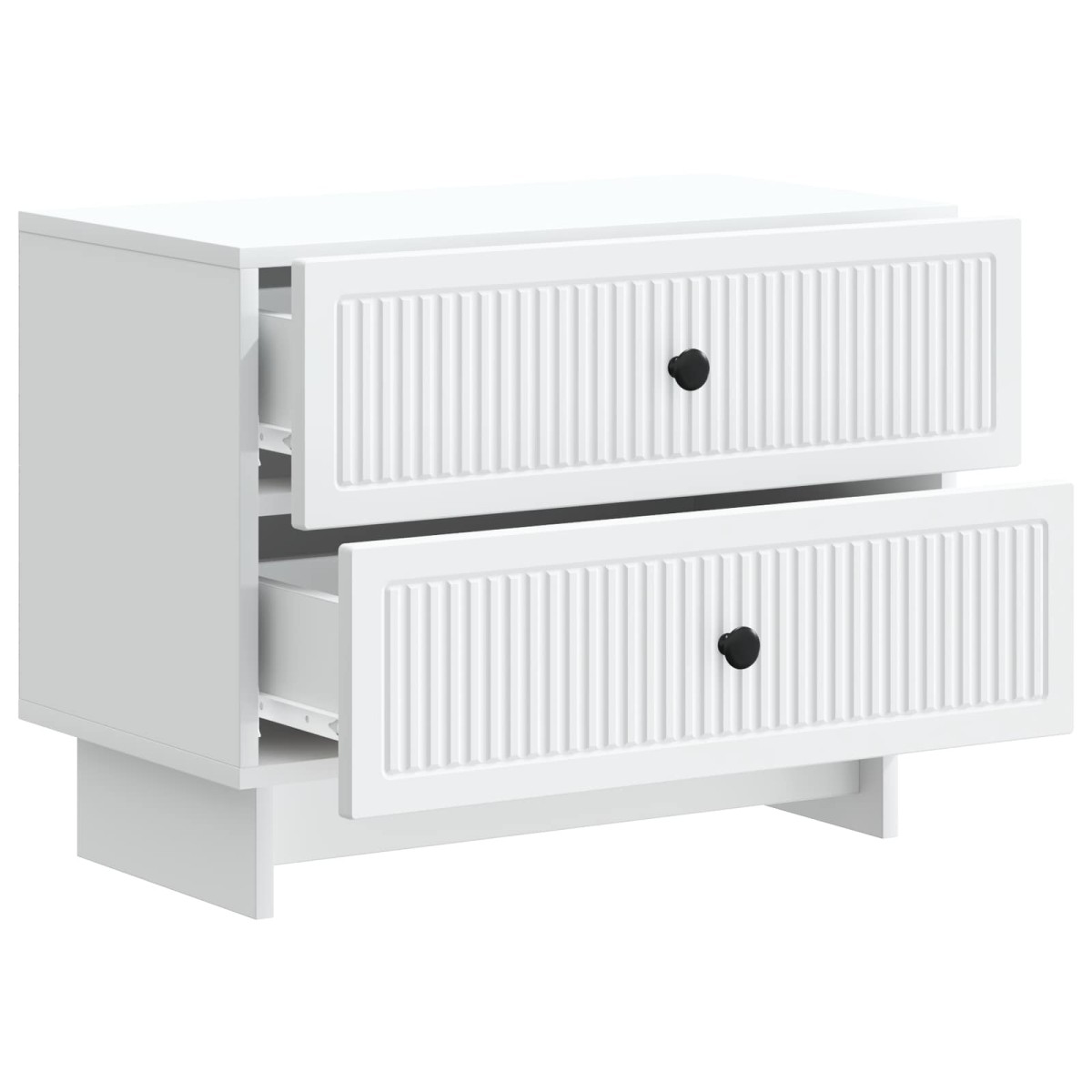 vidaXL Κομοδίνο Λευκό 62 x 34,5 x 47,5 εκ Επεξεργασμένο Ξύλο
