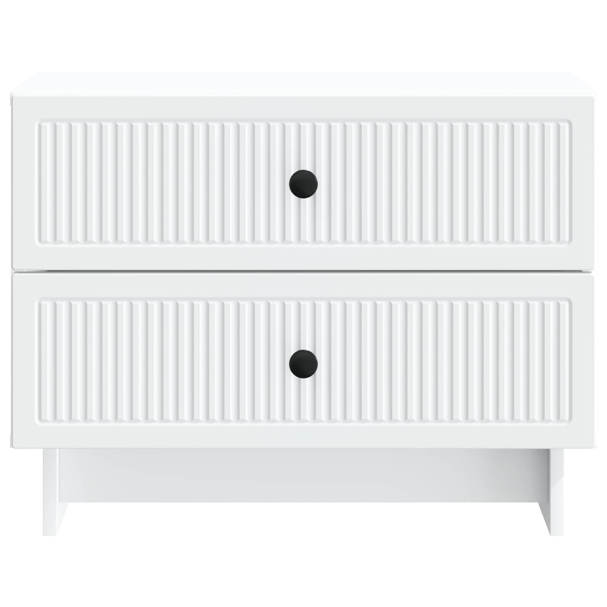 vidaXL Κομοδίνο Λευκό 62 x 34,5 x 47,5 εκ Επεξεργασμένο Ξύλο