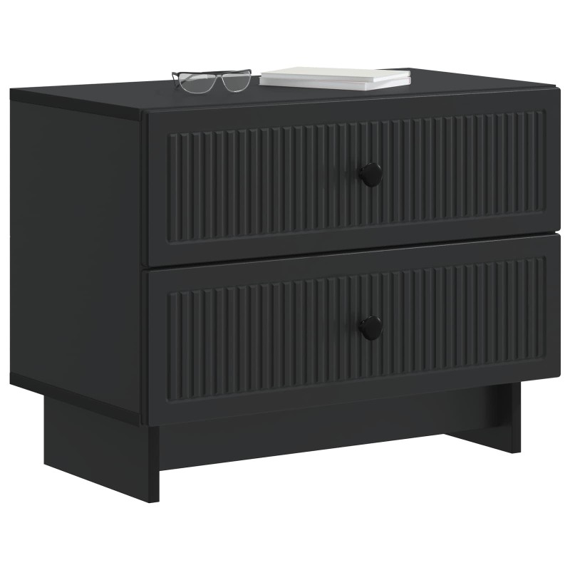 vidaXL Κομοδίνο Μαύρο 62 x 34,5 x 47,5 εκ Επεξεργασμένο Ξύλο