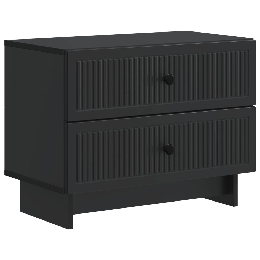vidaXL Κομοδίνο Μαύρο 62 x 34,5 x 47,5 εκ Επεξεργασμένο Ξύλο