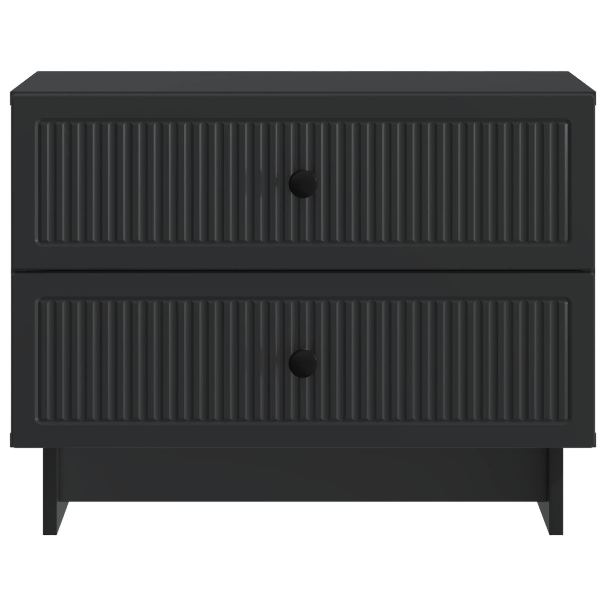 vidaXL Κομοδίνο Μαύρο 62 x 34,5 x 47,5 εκ Επεξεργασμένο Ξύλο
