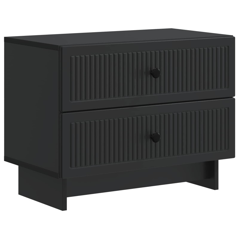 vidaXL Κομοδίνο Μαύρο 62 x 34,5 x 47,5 εκ Επεξεργασμένο Ξύλο