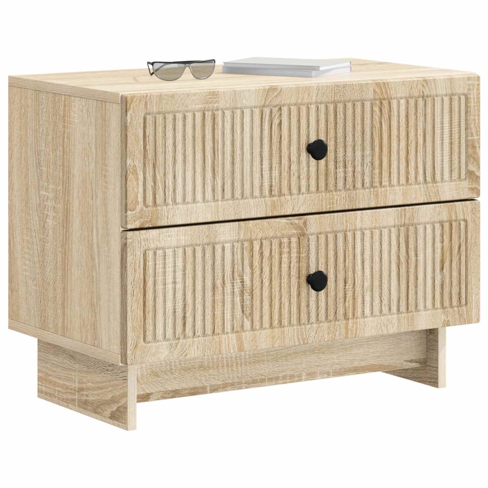 vidaXL Κομοδίνο Sonoma Δρυς 62 x 34,5 x 47,5 εκ Επεξεργασμένο Ξύλο
