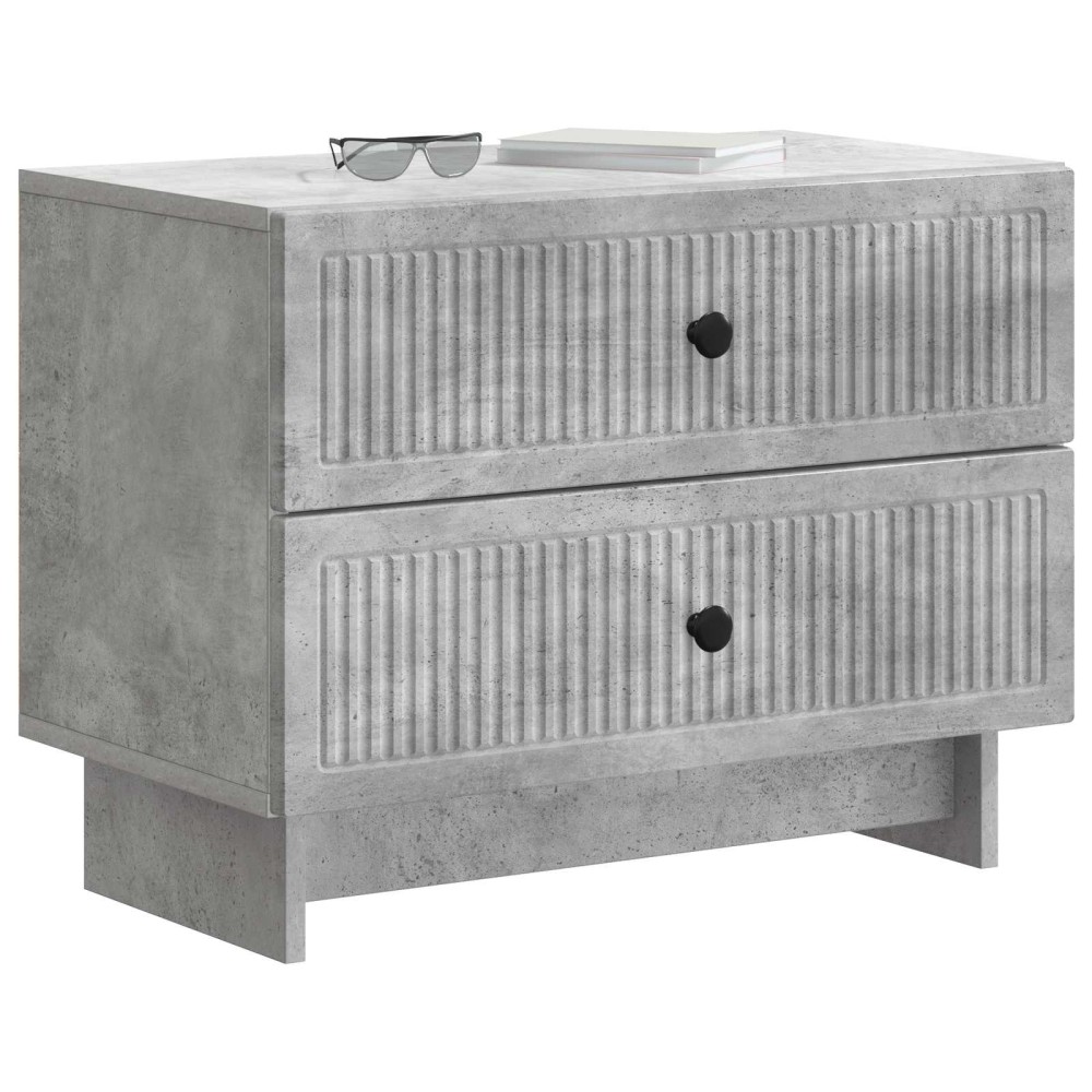 vidaXL Κομοδίνο Γκρι Σκυροδέματος 62 x 34,5 x 47,5 εκ
