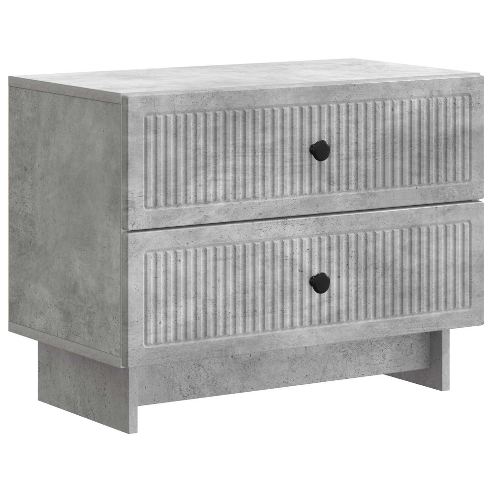 vidaXL Κομοδίνο Γκρι Σκυροδέματος 62 x 34,5 x 47,5 εκ