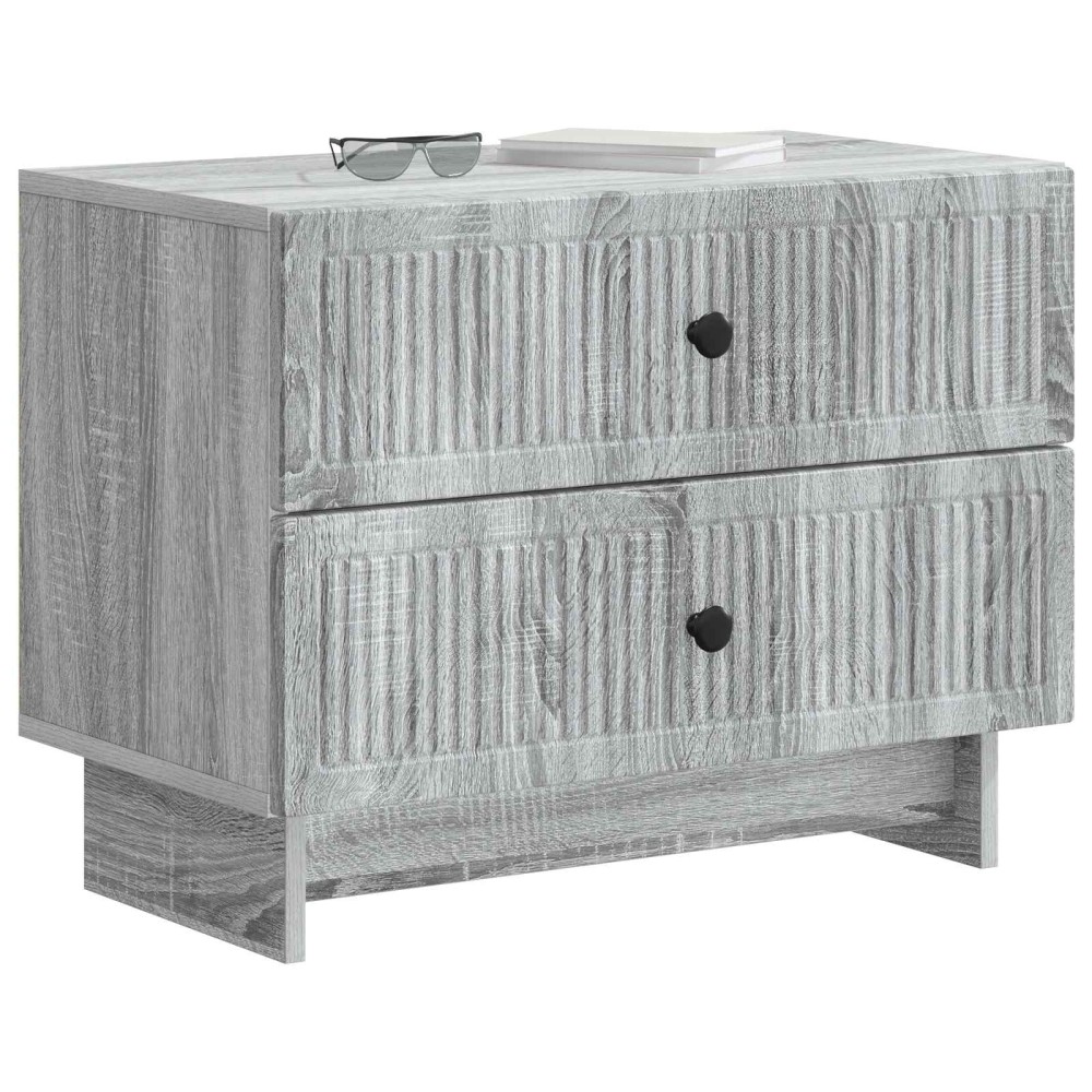 vidaXL Κομοδίνο Γκρι Sonoma 62 x 34,5 x 47,5 εκ Επεξεργασμένο Ξύλο