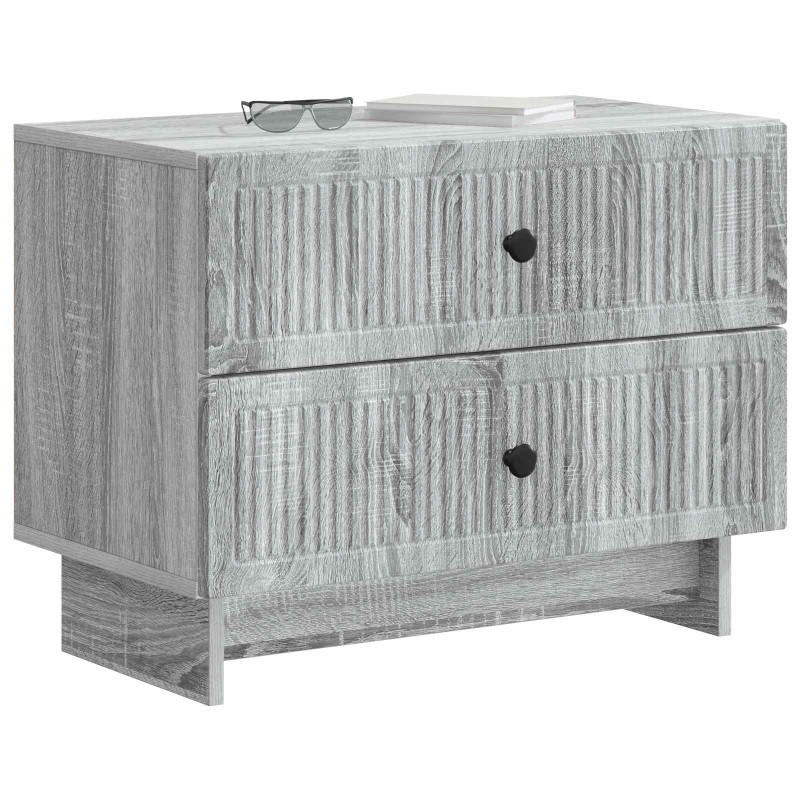 vidaXL Κομοδίνο Γκρι Sonoma 62 x 34,5 x 47,5 εκ Επεξεργασμένο Ξύλο