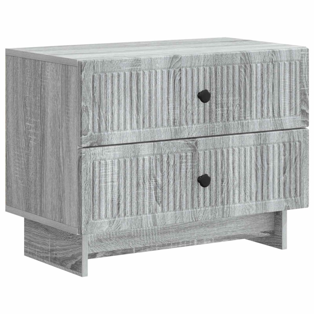 vidaXL Κομοδίνο Γκρι Sonoma 62 x 34,5 x 47,5 εκ Επεξεργασμένο Ξύλο