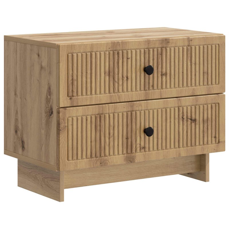 vidaXL Κομοδίνο Artisan Δρυς 62 x 34,5 x 47,5 εκ Επεξεργασμένο Ξύλο