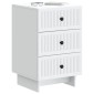 vidaXL Κομοδίνο με συρτάρι Λευκό 43 x 41 x 66,5 εκ. Επεξεργασμένο Ξύλο