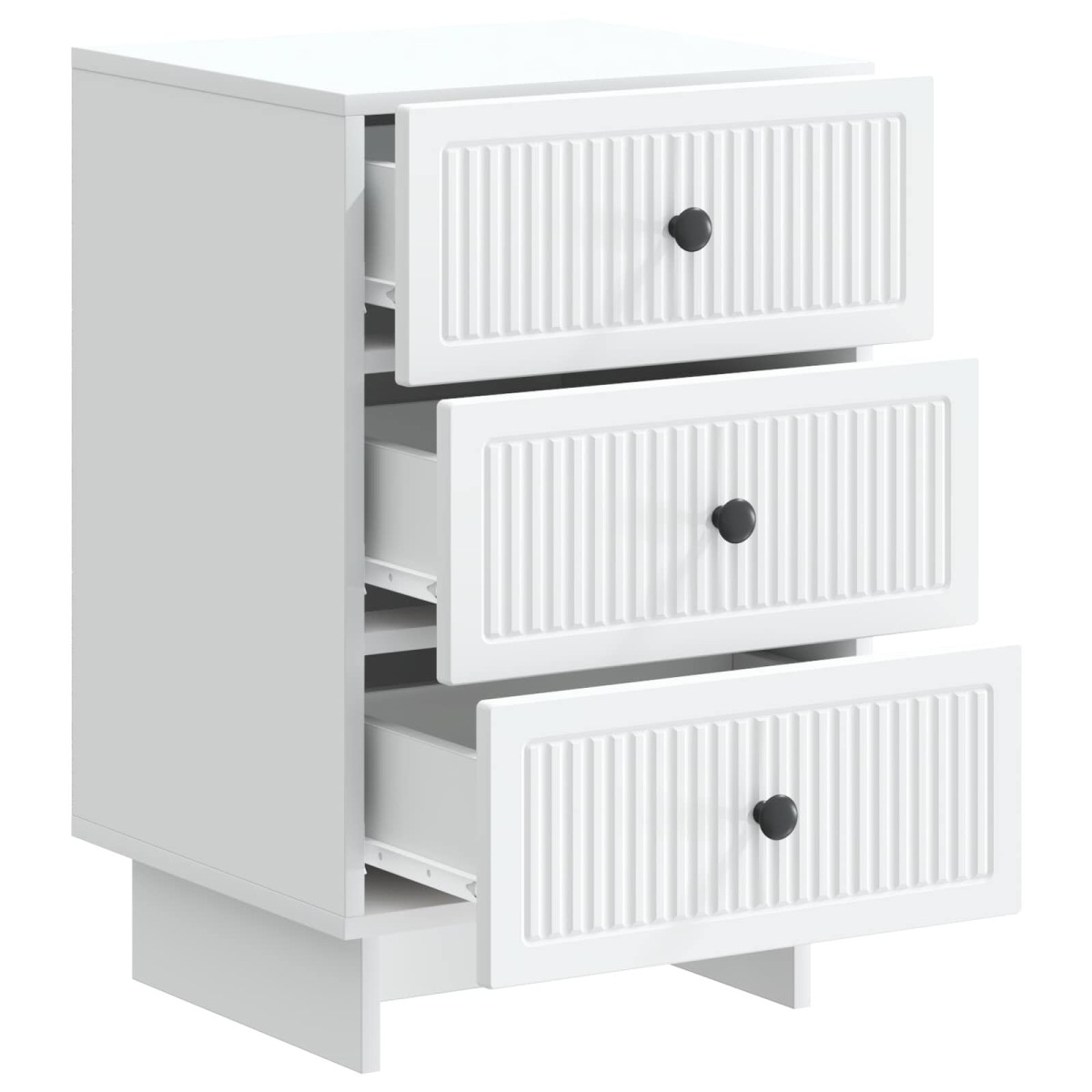 vidaXL Κομοδίνο με συρτάρι Λευκό 43 x 41 x 66,5 εκ. Επεξεργασμένο Ξύλο