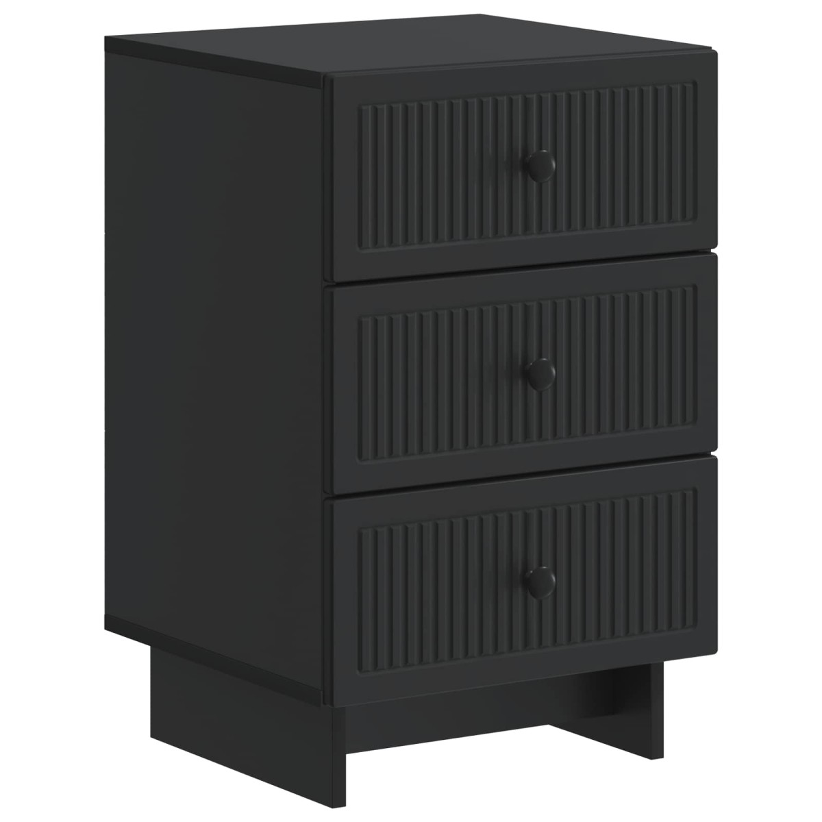 vidaXL Κομοδίνο με συρτάρι Μαύρο 43 x 41 x 66,5 εκ. Επεξεργασμένο Ξύλο