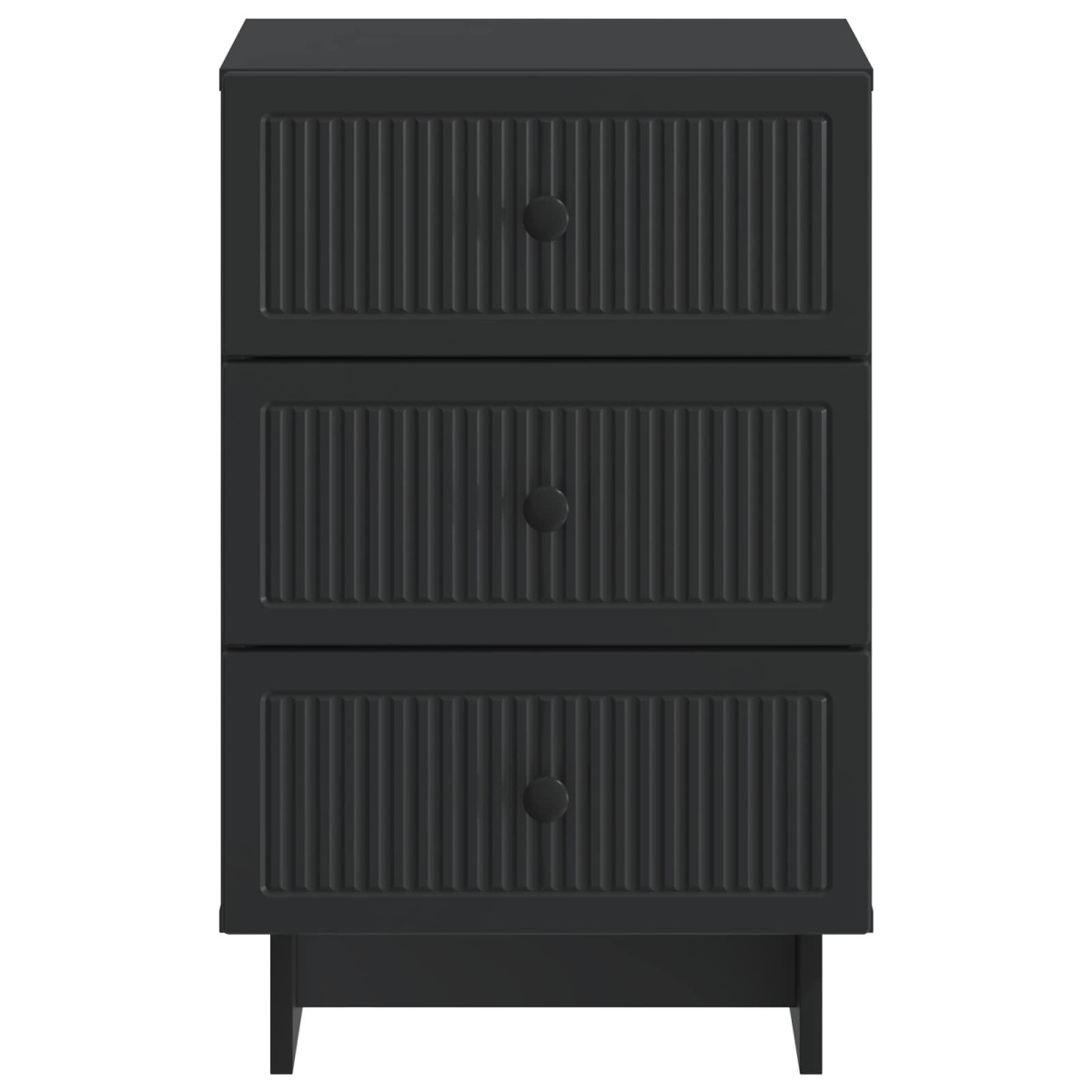 vidaXL Κομοδίνο με συρτάρι Μαύρο 43 x 41 x 66,5 εκ. Επεξεργασμένο Ξύλο