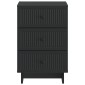 vidaXL Κομοδίνο με συρτάρι Μαύρο 43 x 41 x 66,5 εκ. Επεξεργασμένο Ξύλο